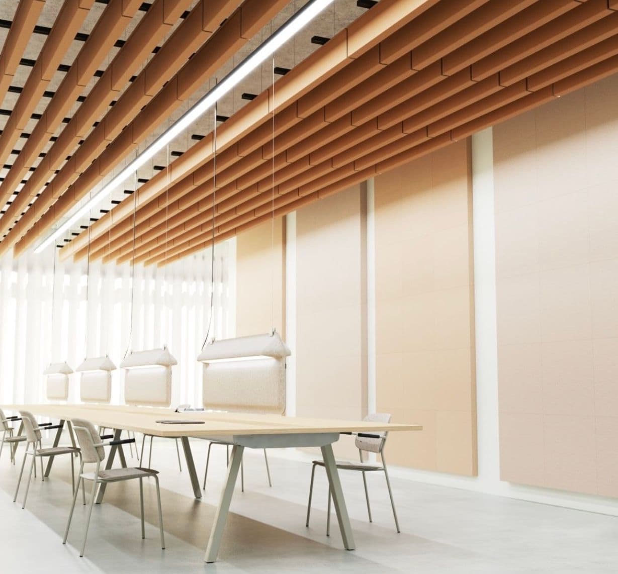 Double Acoustic Baffles Felt Straight