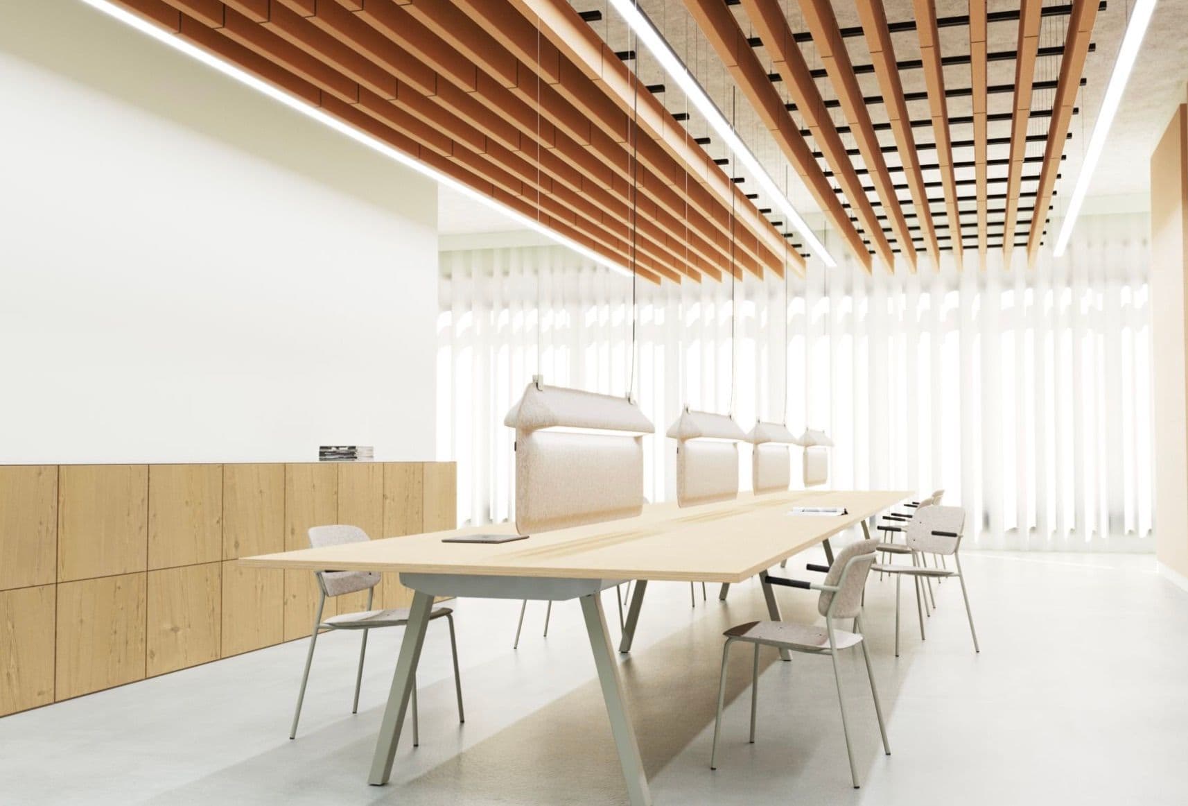 Double Acoustic Baffles Felt Straight