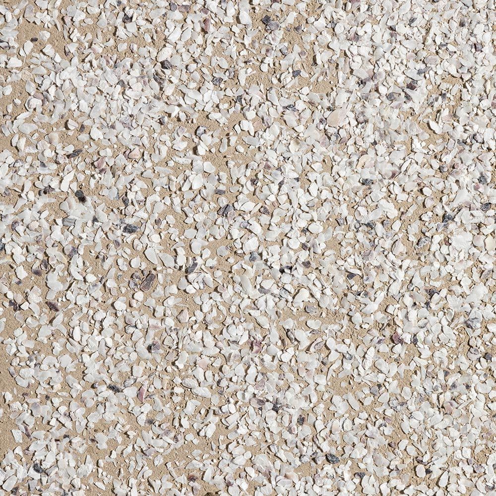 Oyster Shell Exposed Aggregate Finish Riverbank