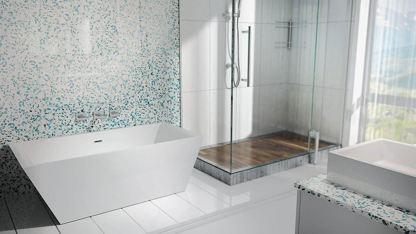 Vetrazzo Glass Bathroom