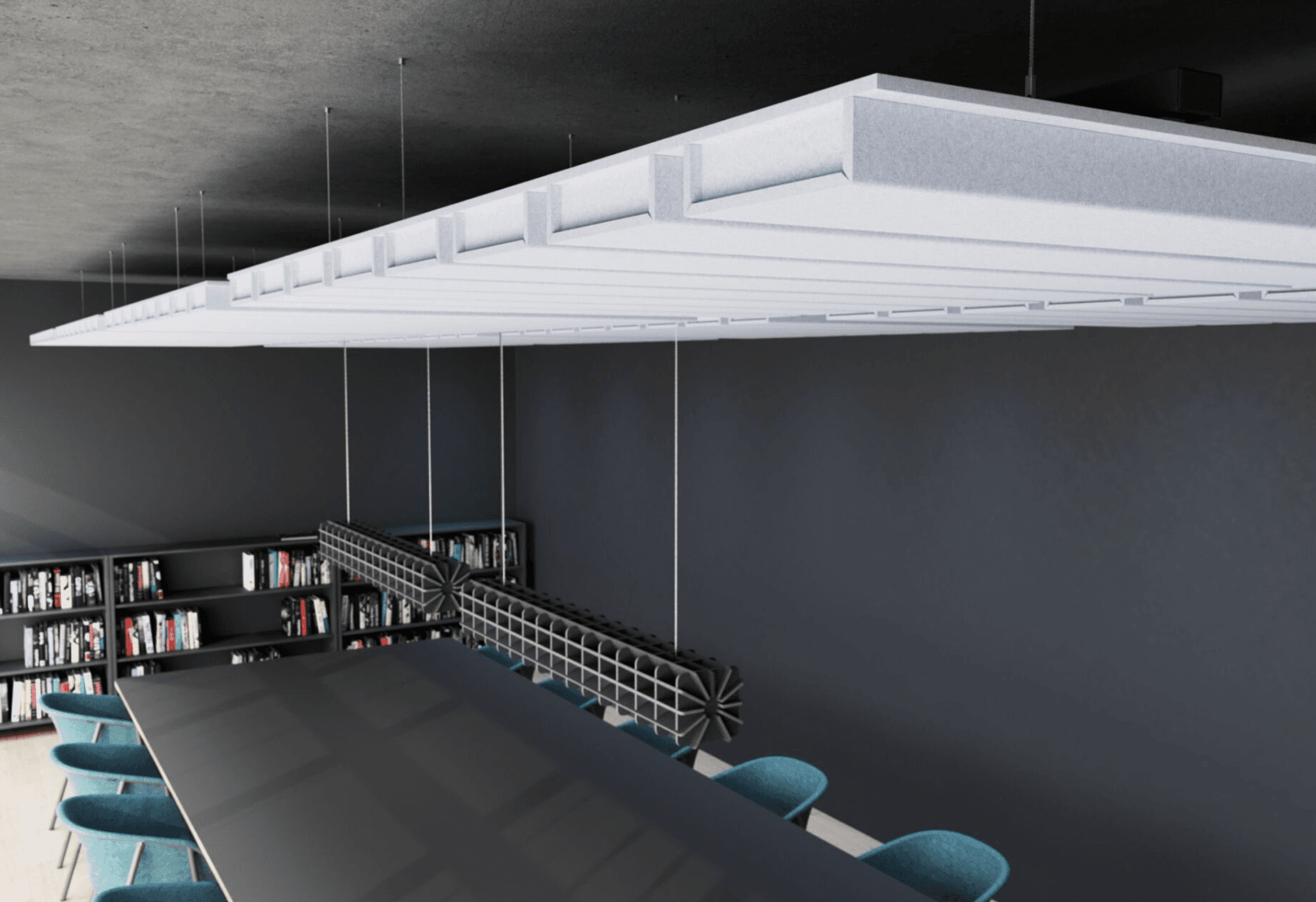 Double Acoustic Baffles Felt Flat