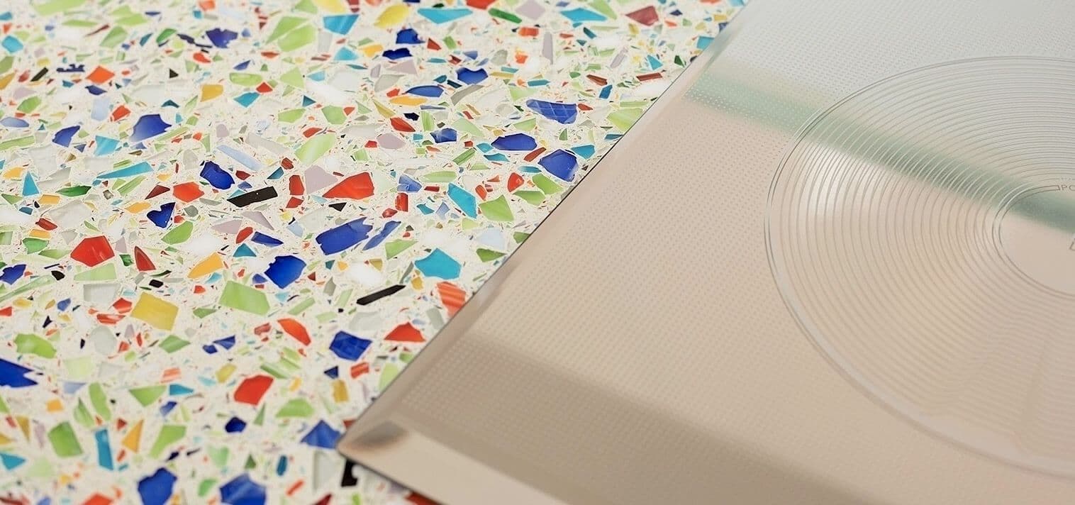 Vetrazzo Glass Benchtop Detail